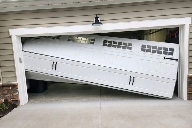 Garage door off the tracks — call M&M Garage Door CA for same-day repair